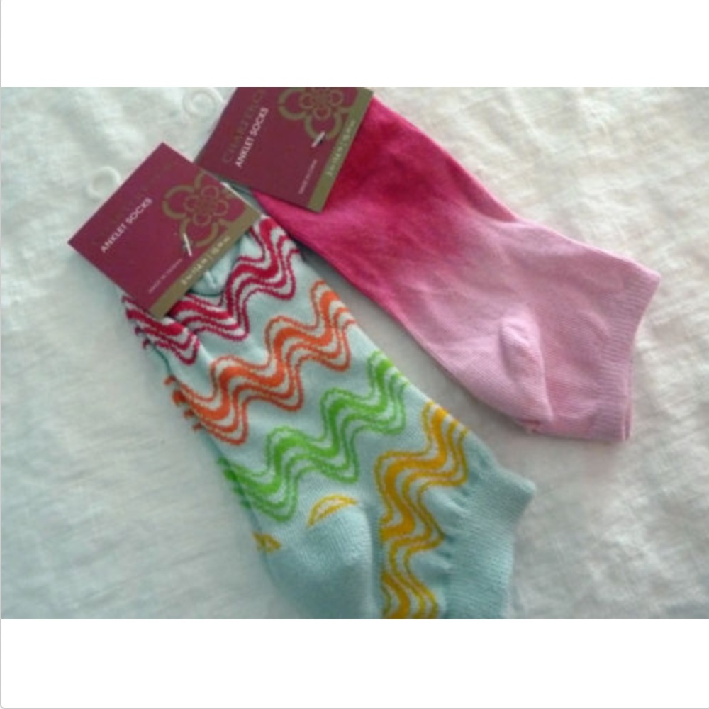 2 Pair Charter Club Low Cut Ankle Socks Ped 9-11